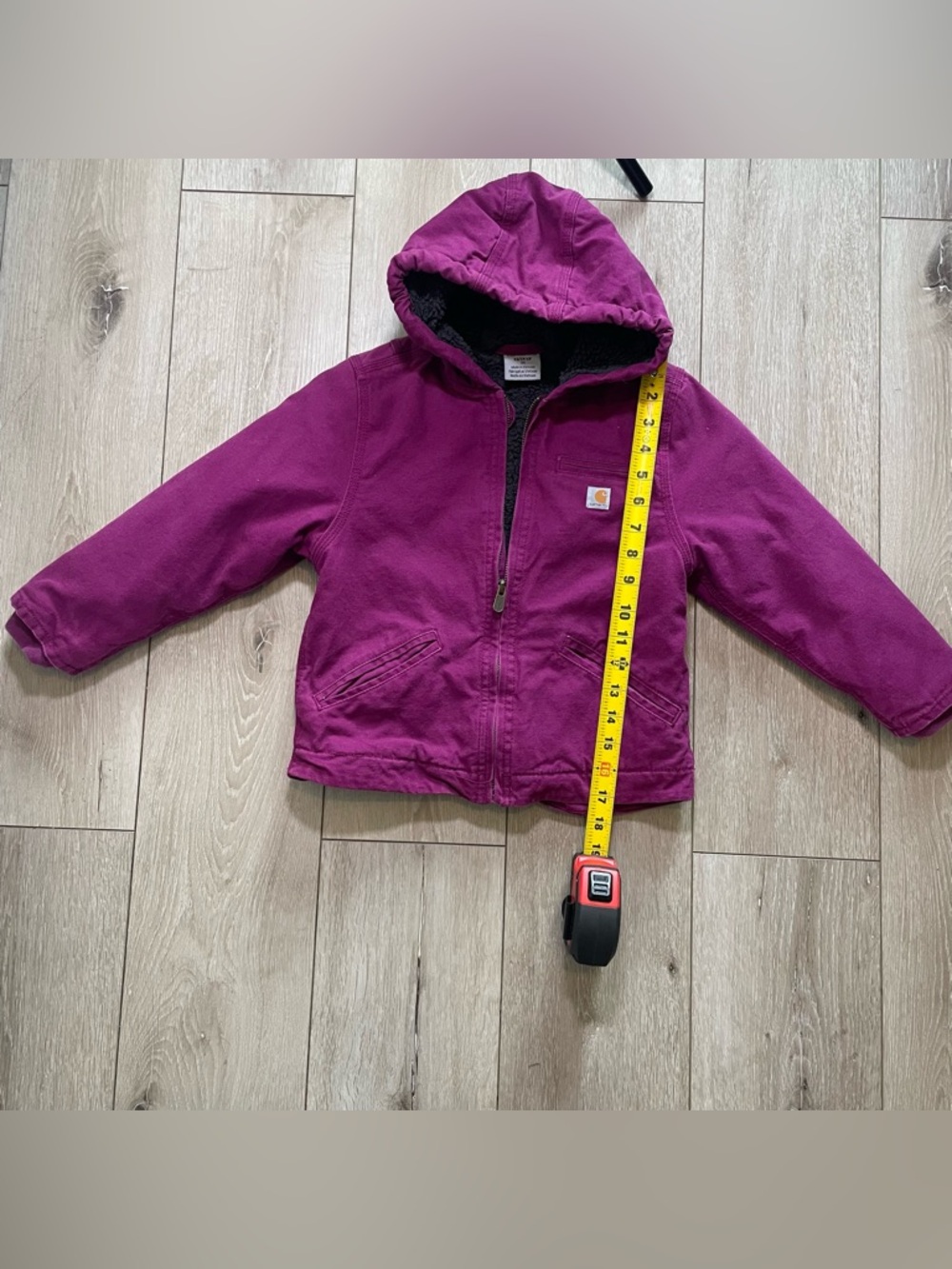 Carhartt Kids Plum Sherpa-Lined Sierra Jacket Girls Workwear Gorpcore Coat XS  6 - Picture 7 of 7